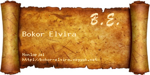 Bokor Elvira névjegykártya